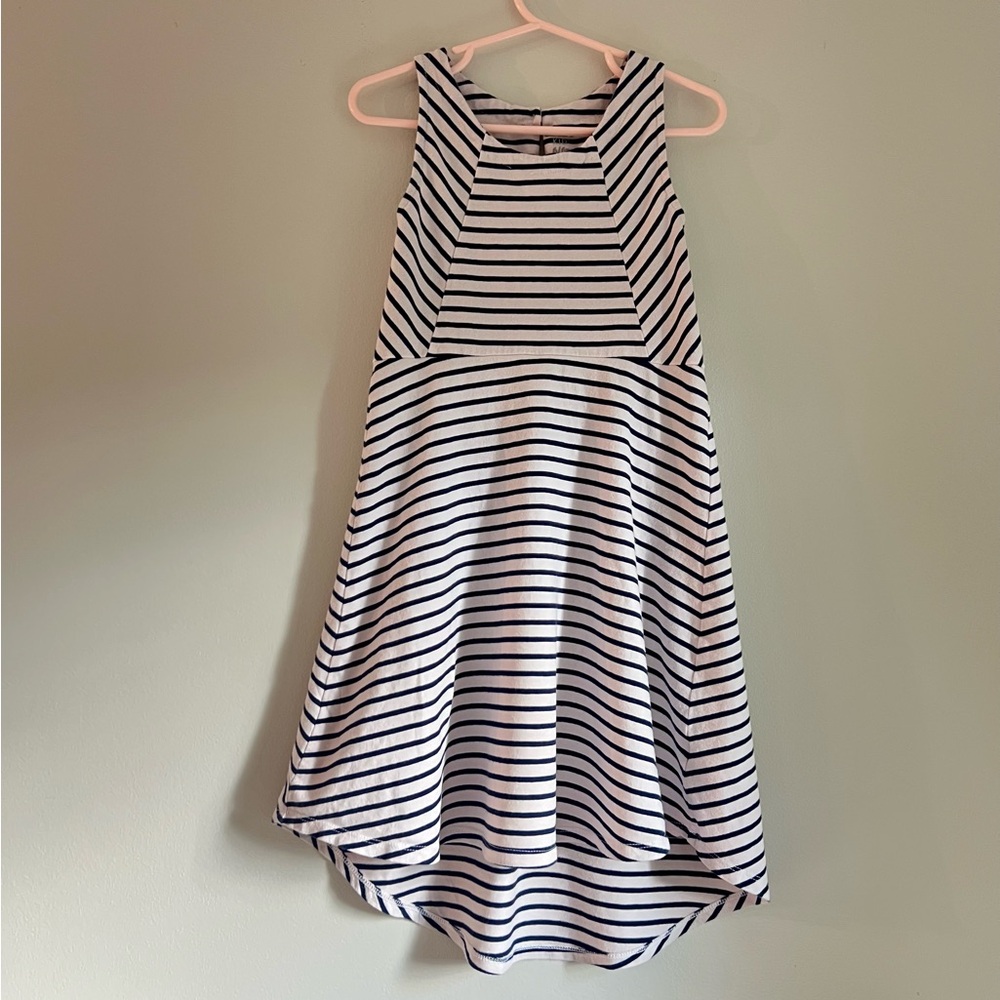 Carter's Girls Navy Blue and White Striped Dress Size 6/6X